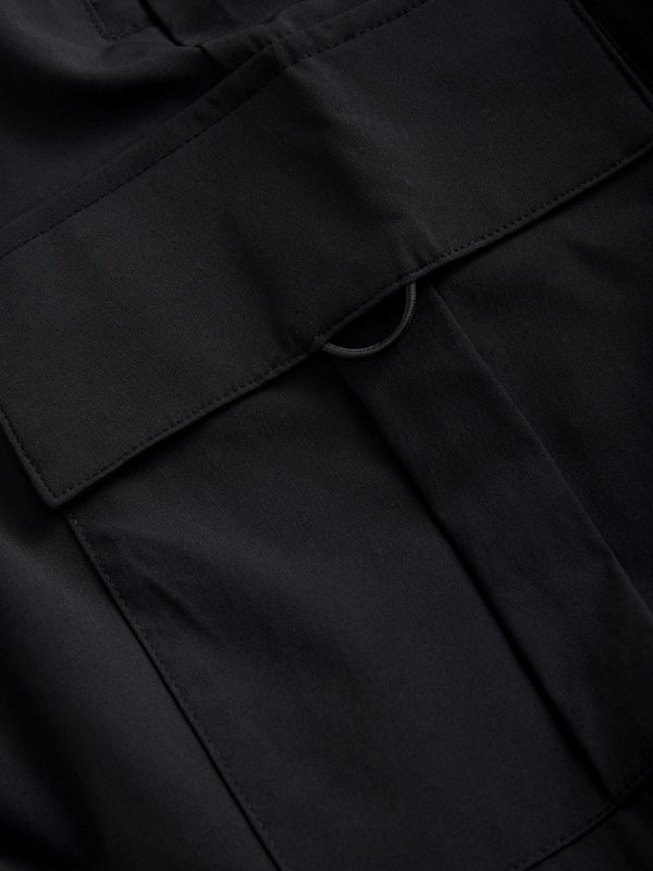 XINQTRADE72359 Black Woven Active Cargo Joggers - Image 8