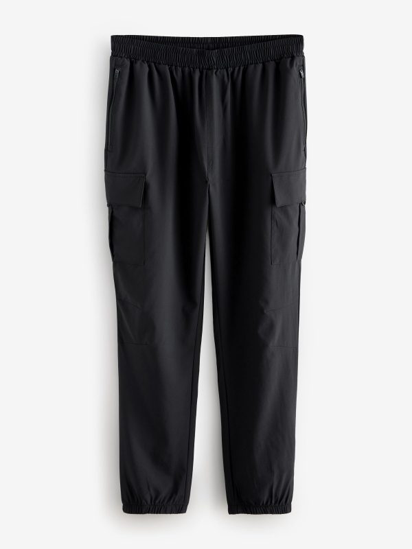 XINQTRADE72359 Black Woven Active Cargo Joggers - Image 7