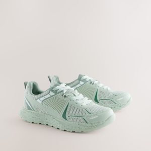 XINQTRADE72328 Green Chunky Mesh Detail Trainers