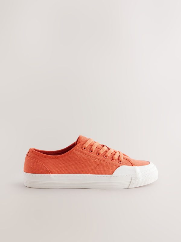 XINQTRADE72322 Orange Round Toe Chunky Baseball Trainers - Image 3