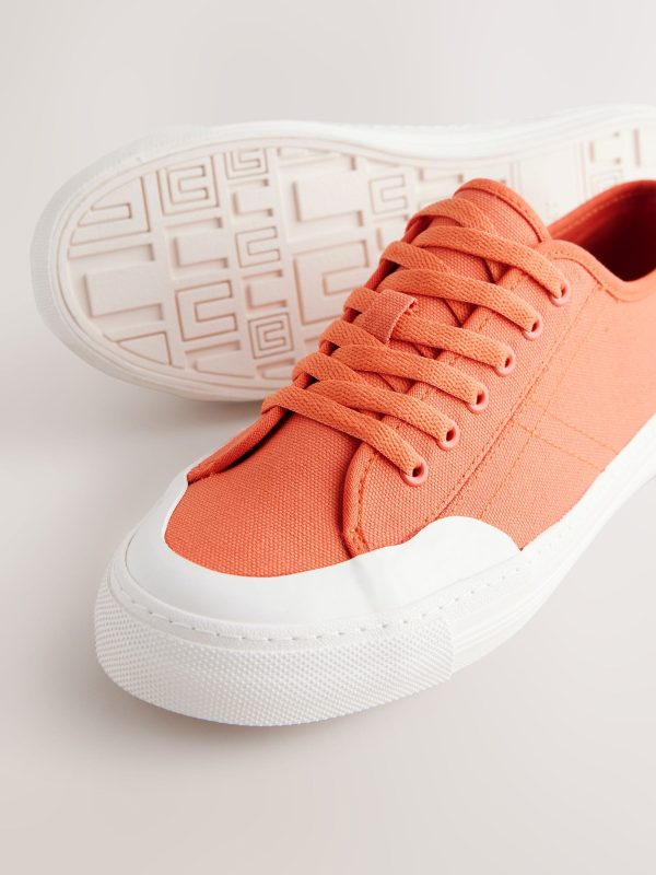 XINQTRADE72322 Orange Round Toe Chunky Baseball Trainers - Image 4