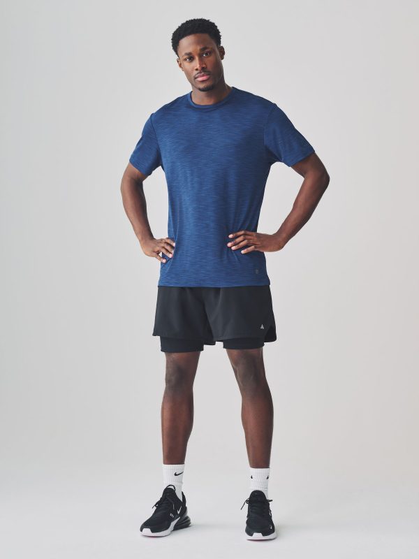 XINQTRADE72339 Blue Active Gym Training T-Shirt - Image 2