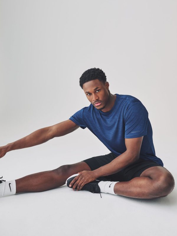 XINQTRADE72339 Blue Active Gym Training T-Shirt - Image 4