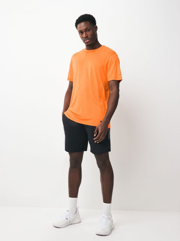 XINQTRADE72346 Orange Active Gym Training T-Shirt