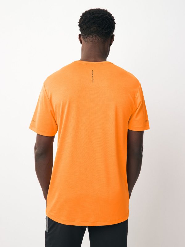 XINQTRADE72346 Orange Active Gym Training T-Shirt - Image 2