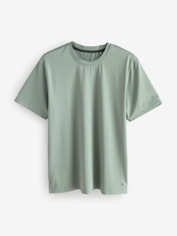 XINQTRADE72334 Dark Green Active Gym Texture Training T-Shirt - Image 5