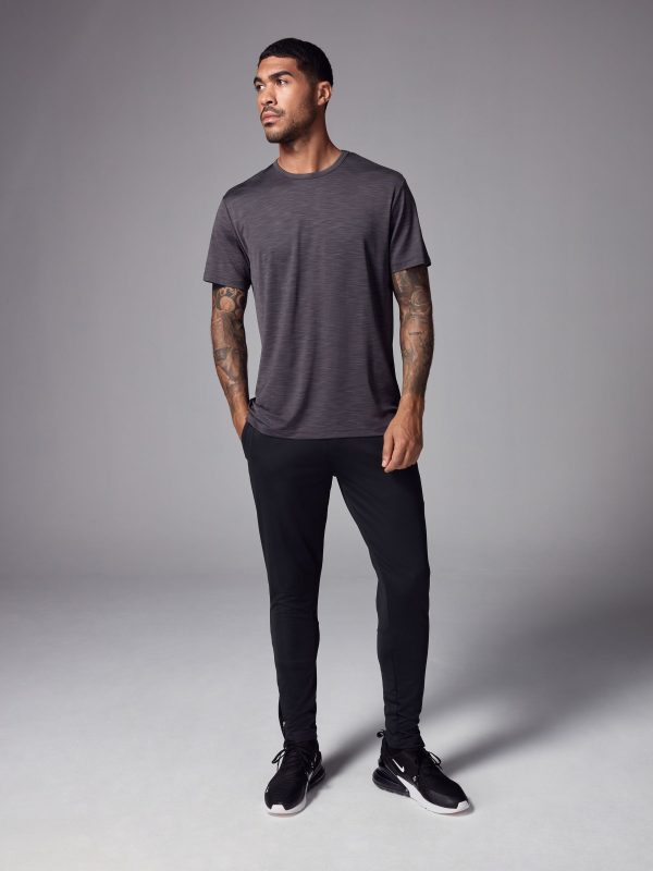 XINQTRADE72340 Charcoal Grey Active Gym Training T-Shirt - Image 3