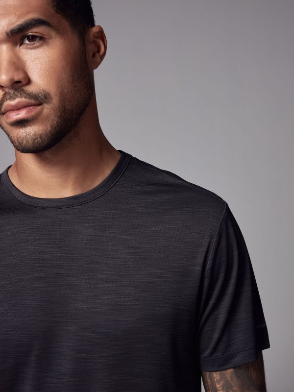 XINQTRADE72335 Black Active Gym Training T-Shirt