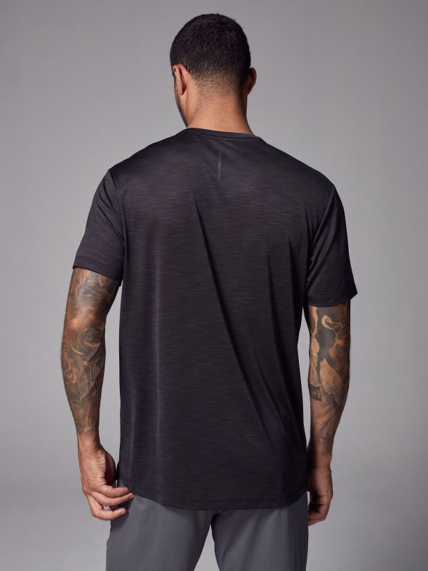 XINQTRADE72335 Black Active Gym Training T-Shirt - Image 5