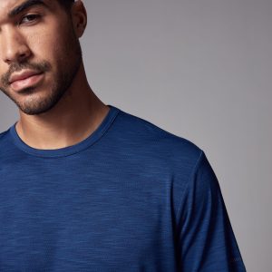XINQTRADE72342 Bright Blue Active Gym Training T-Shirt