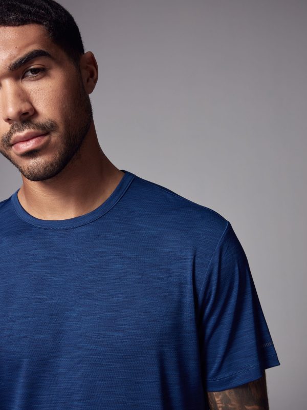 XINQTRADE72342 Bright Blue Active Gym Training T-Shirt