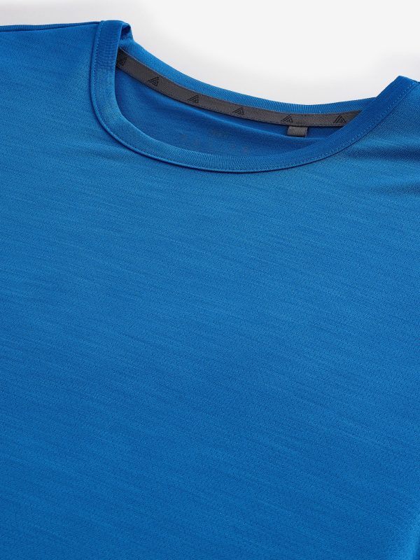 XINQTRADE72342 Bright Blue Active Gym Training T-Shirt - Image 7