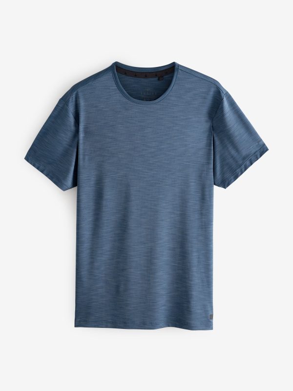XINQTRADE72344 Steel Blue Active Gym Training T-Shirt - Image 6