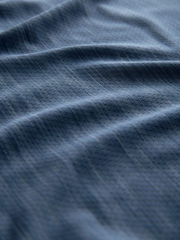 XINQTRADE72344 Steel Blue Active Gym Training T-Shirt - Image 8