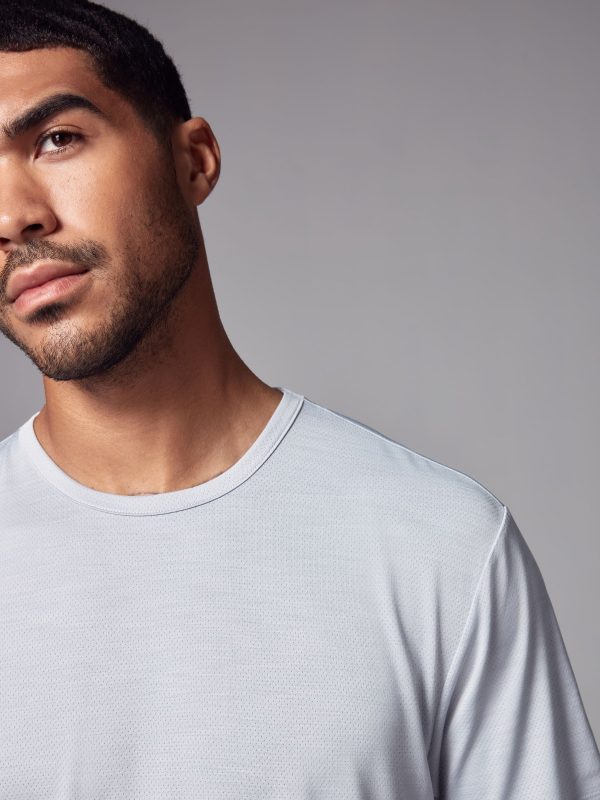 XINQTRADE72350 Grey Active Gym Training T-Shirt