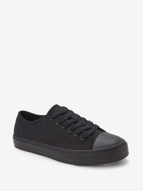 XINQTRADE72325 Black Baseball Canvas Trainers - Image 4