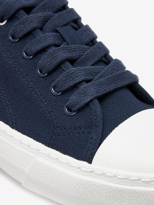 XINQTRADE72327 Navy Navy Baseball Canvas Trainers - Image 3