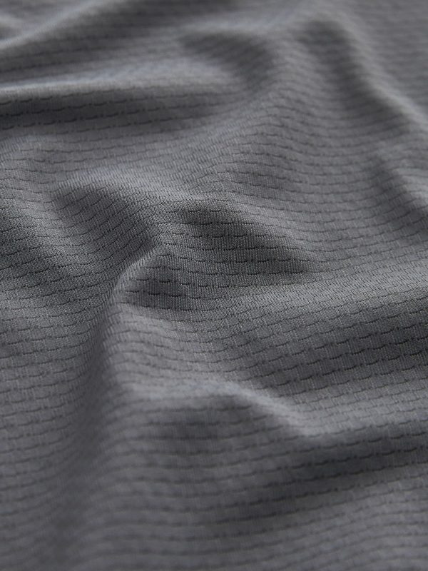 XINQTRADE72341 Dark Grey Active Gym Texture Training T-Shirt - Image 7