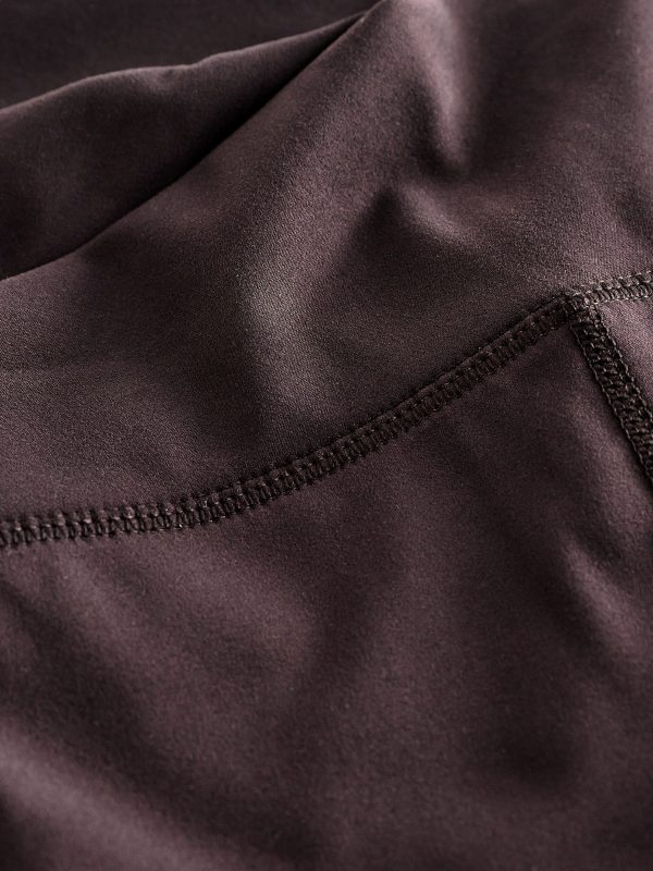 XINQTRADE72366 Chocolate Brown Balance Wrap Front Yoga Leggings - Image 6
