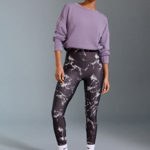 XINQTRADE72367 Black/White Power Active Sports Leggings