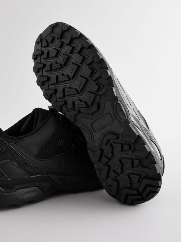 XINQTRADE72329 Black Elastic Toggle Laces Trainers - Image 8