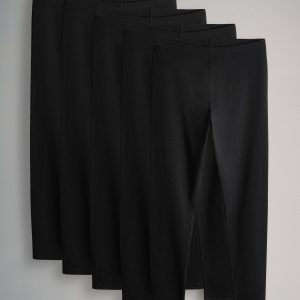 XINQTRADE72362 The Set Black 5 Pack Basic Leggings