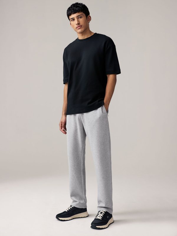 XINQTRADE72353 Grey Smart Textured Joggers - Image 3